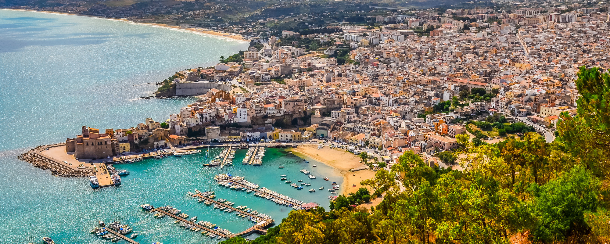 Arial image of Sicily Italy 